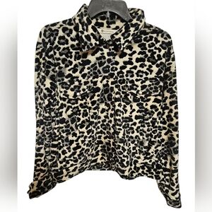 Anthropologie The Impeccable Pig Leopard button Down Small NWT